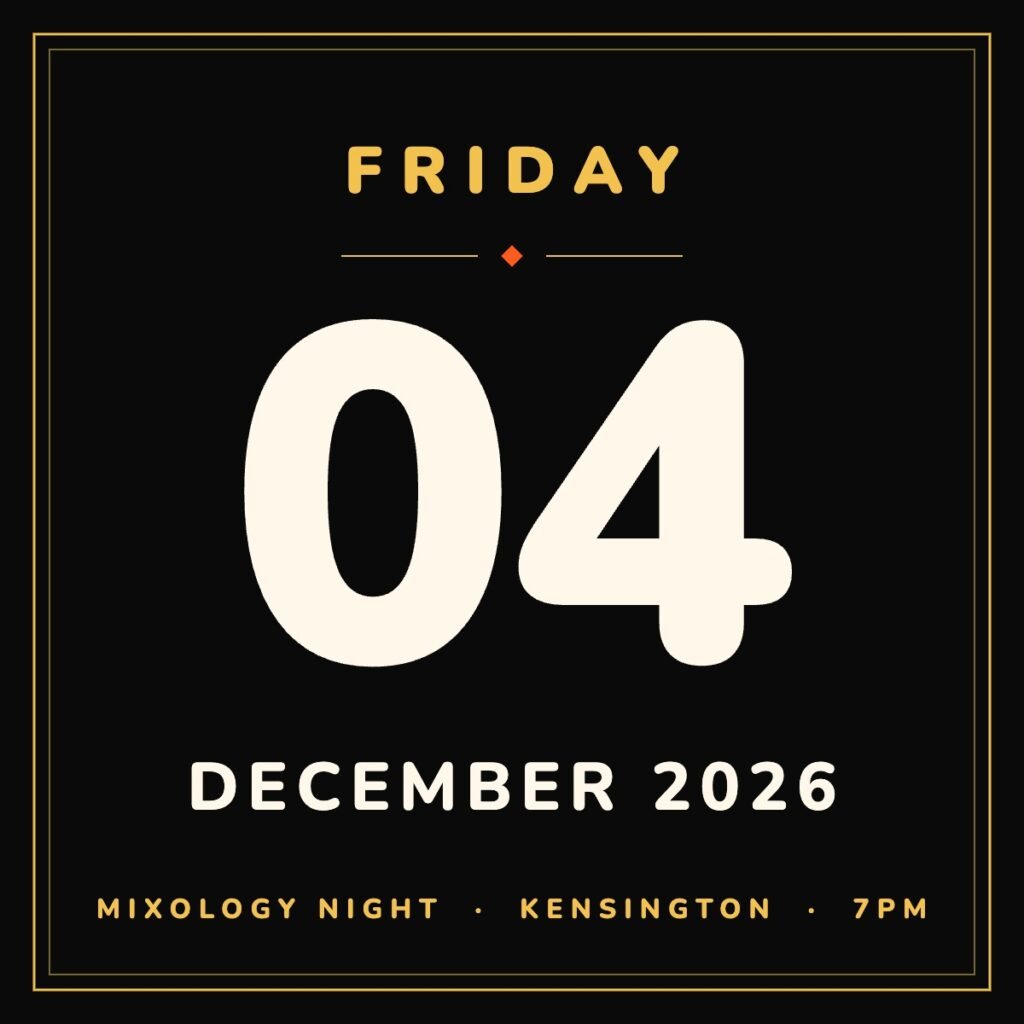 Mixology Night, Friday 4 December 2026