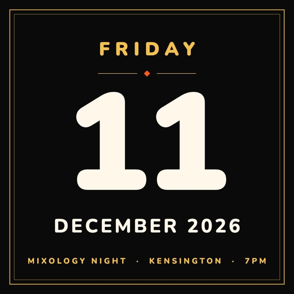 Mixology Night, Friday 11 December 2026