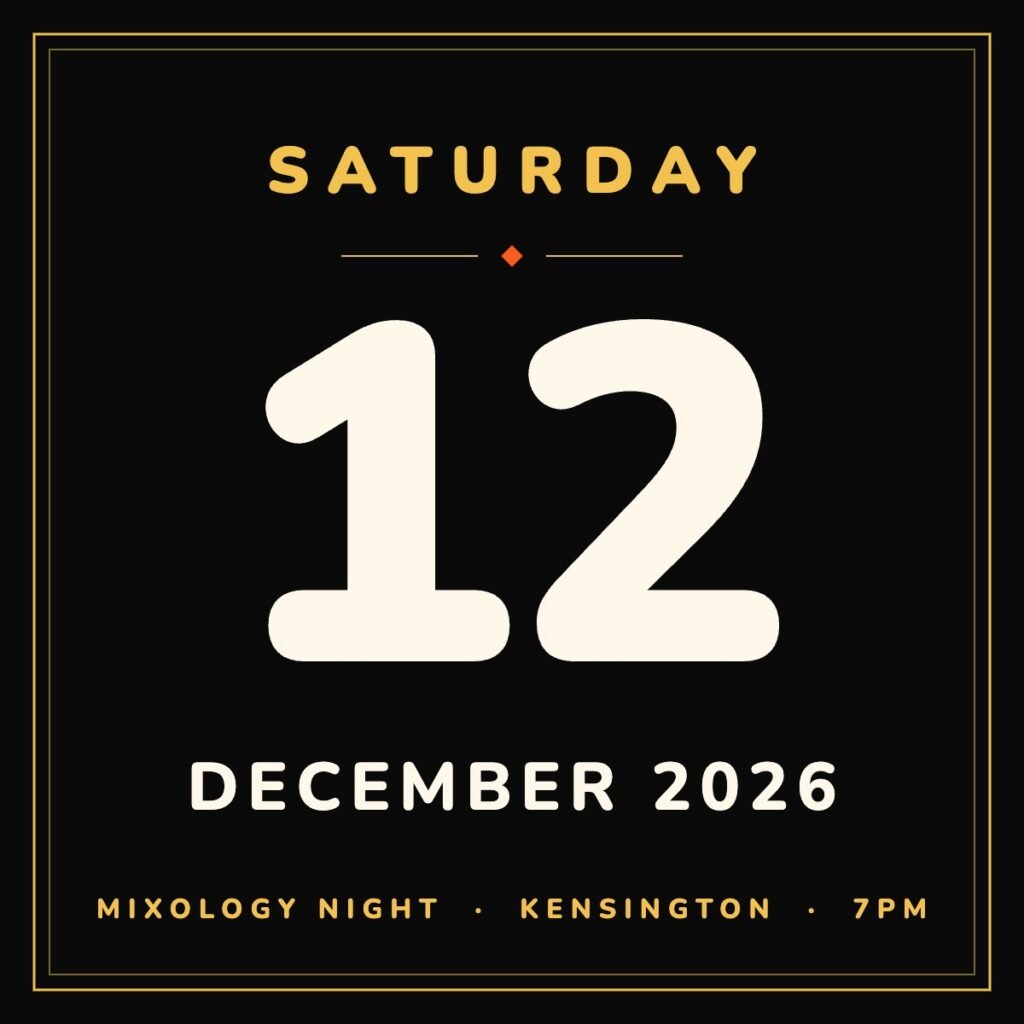Mixology Night, Saturday 12 December 2026