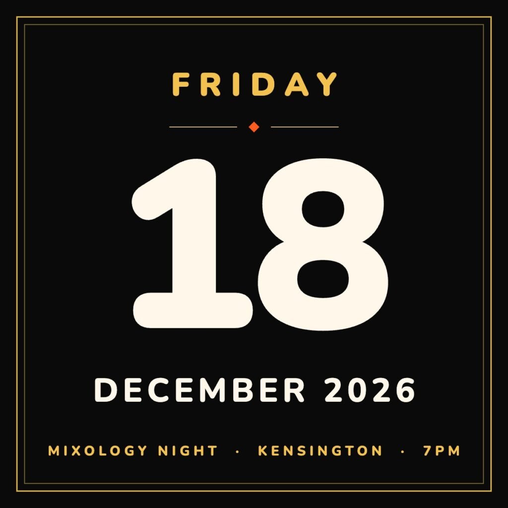 Mixology Night, Friday 18 December 2026