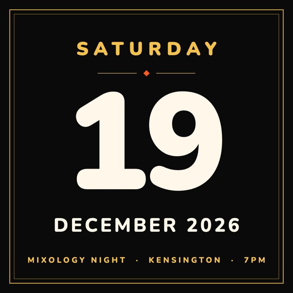 Mixology Night, Saturday 19 December 2026