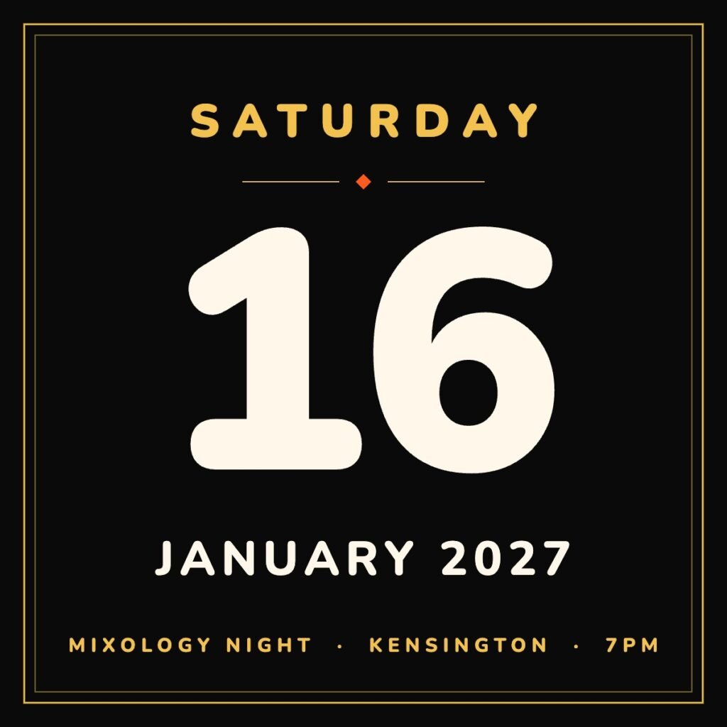 Mixology Night, Saturday 16 January 2027