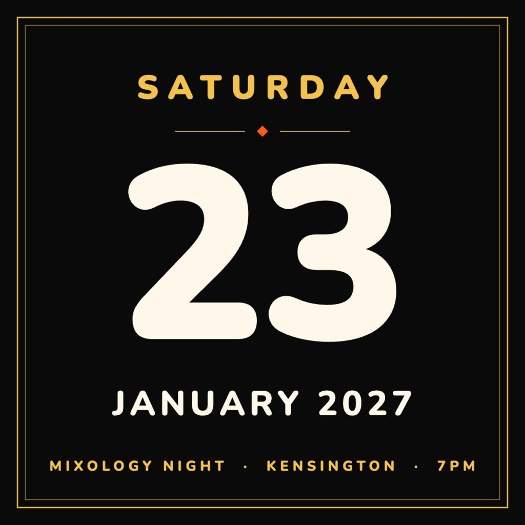 Mixology Night, Saturday 23 January 2027