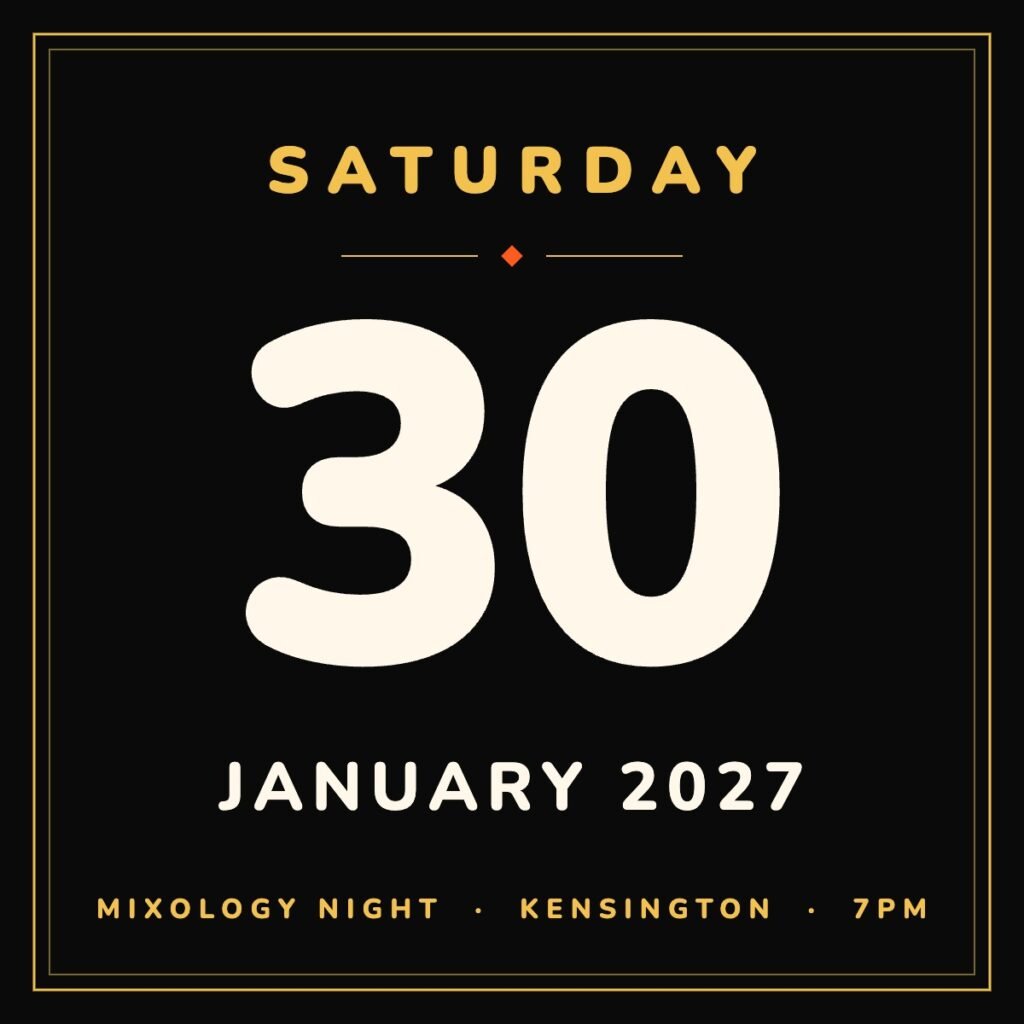 Mixology Night, Saturday 30 January 2027