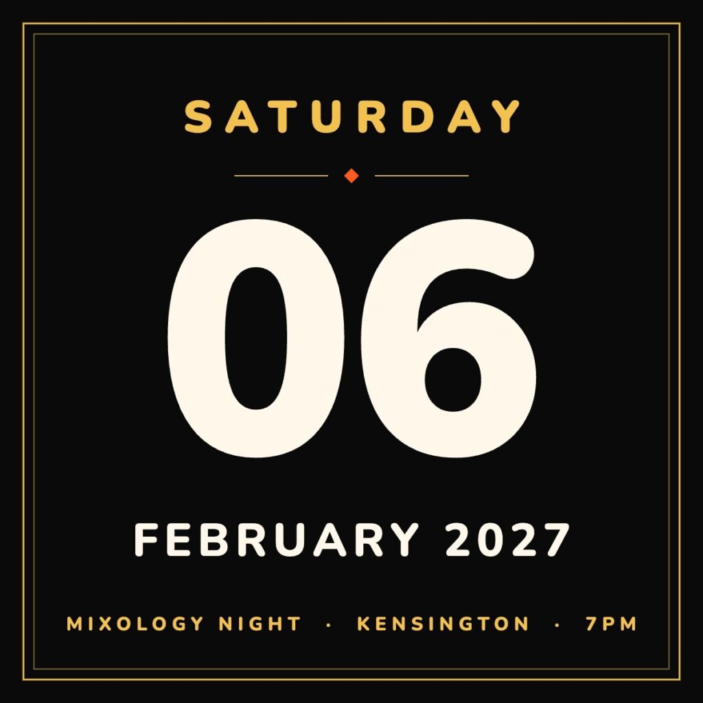 Mixology Night, Saturday 6 February 2027