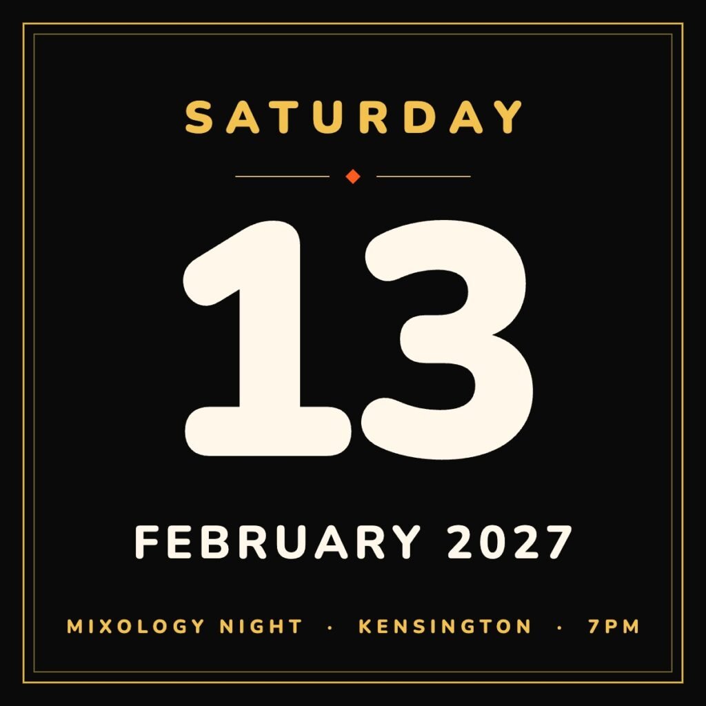 Mixology Night, Saturday 13 February 2027