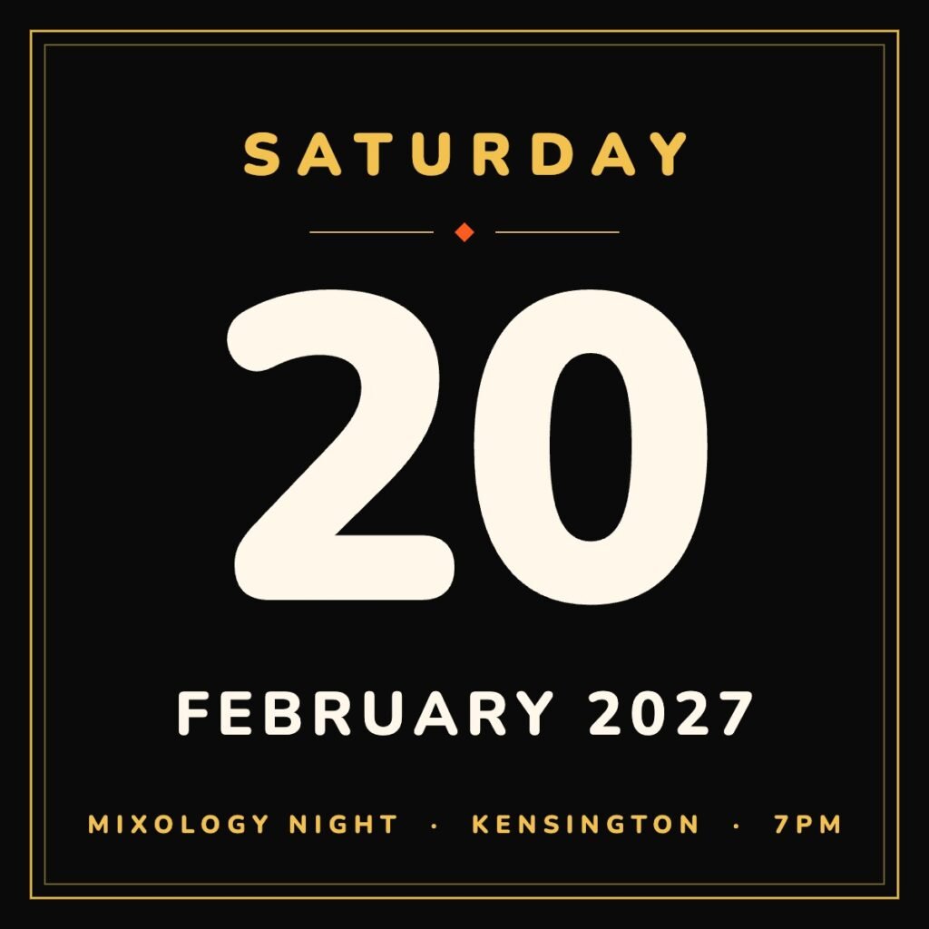 Mixology Night, Saturday 20 February 2027