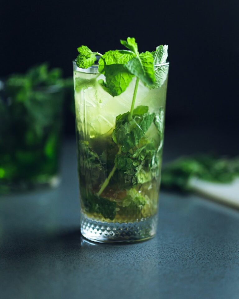 A Mojito with fresh mint